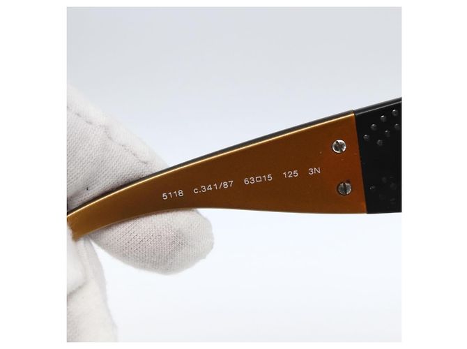 CHANEL Sunglasses plastic Brown CC - vista 10