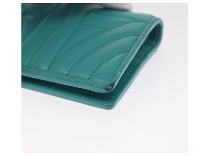 PRADA Compact Wallet Leather Emerald Green - vista 16