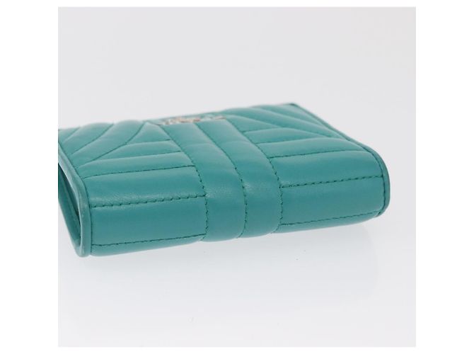 PRADA Compact Wallet Leather Emerald Green - vista 5