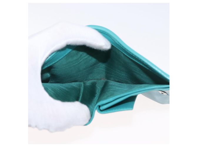 PRADA Compact Wallet Leather Emerald Green - vista 9