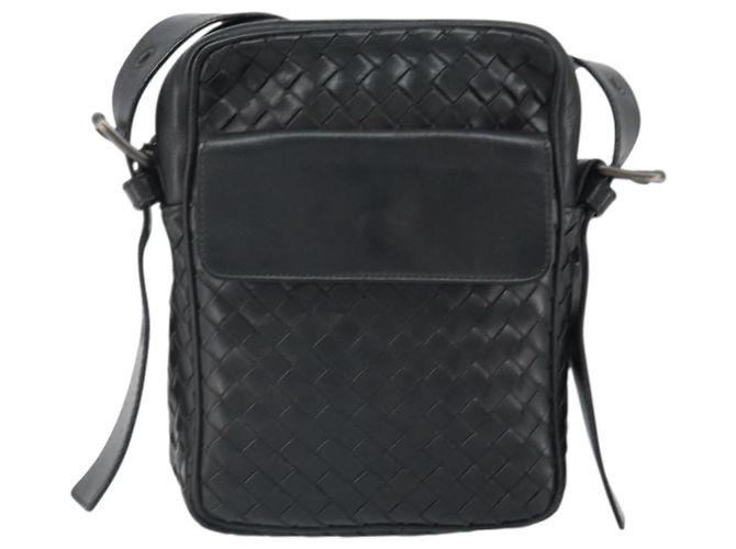 BOTTEGA VENETA INTRECCIATO Sac à épaule Cuir Noir Argent - vue 13