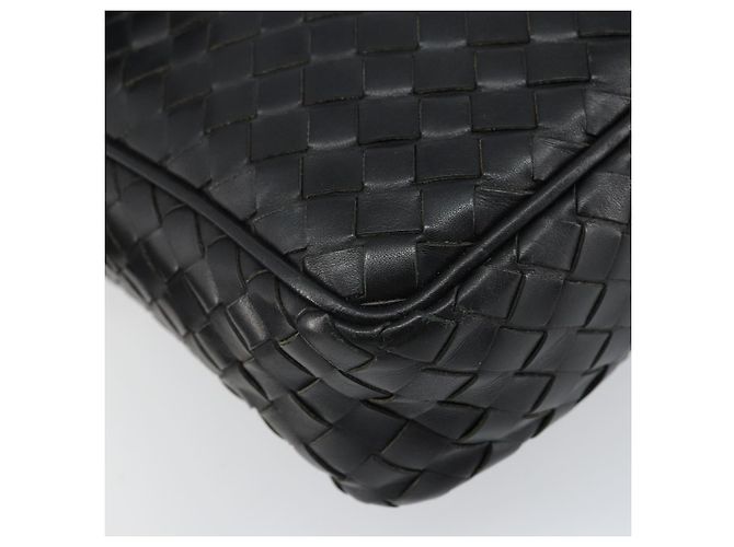 BOTTEGA VENETA INTRECCIATO Sac à épaule Cuir Noir Argent - vue 14