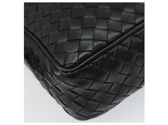 BOTTEGA VENETA INTRECCIATO Sac à épaule Cuir Noir Argent - vue 16