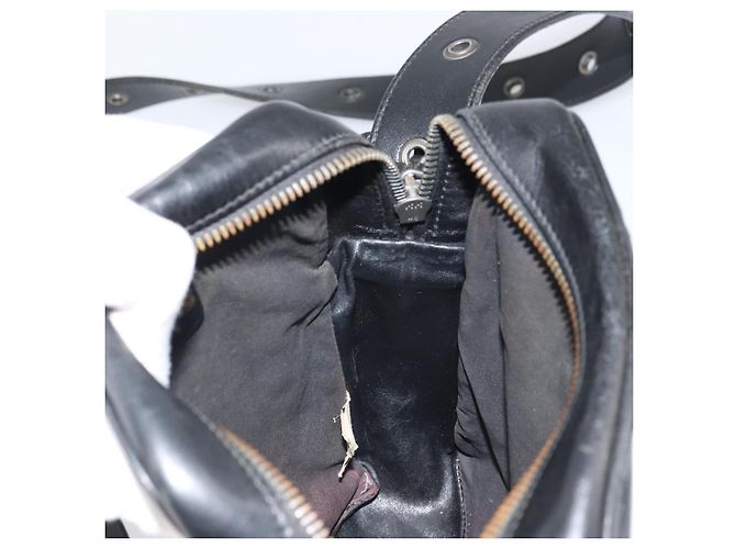 BOTTEGA VENETA INTRECCIATO Sac à épaule Cuir Noir Argent - vue 18