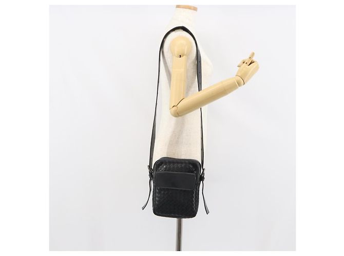 BOTTEGA VENETA INTRECCIATO Sac à épaule Cuir Noir Argent - vue 21