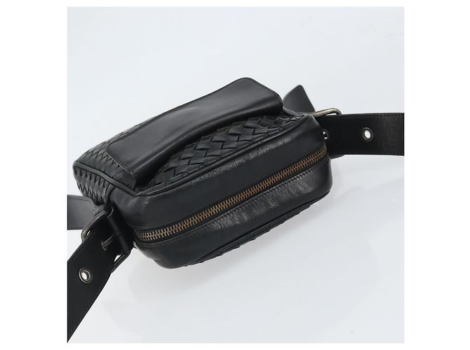 BOTTEGA VENETA INTRECCIATO Sac à épaule Cuir Noir Argent - vue 6
