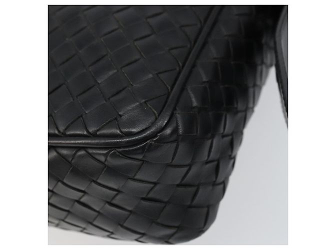 BOTTEGA VENETA INTRECCIATO Sac à épaule Cuir Noir Argent - vue 9