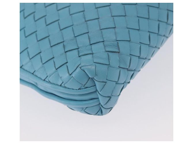 BOTTEGA VENETA INTRECCIATO Shoulder Bag Leather Light Blue - vista 16