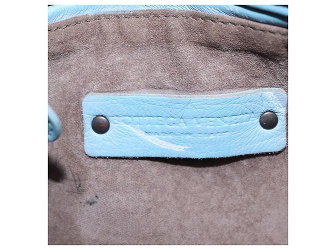 BOTTEGA VENETA INTRECCIATO Shoulder Bag Leather Light Blue - vista 18