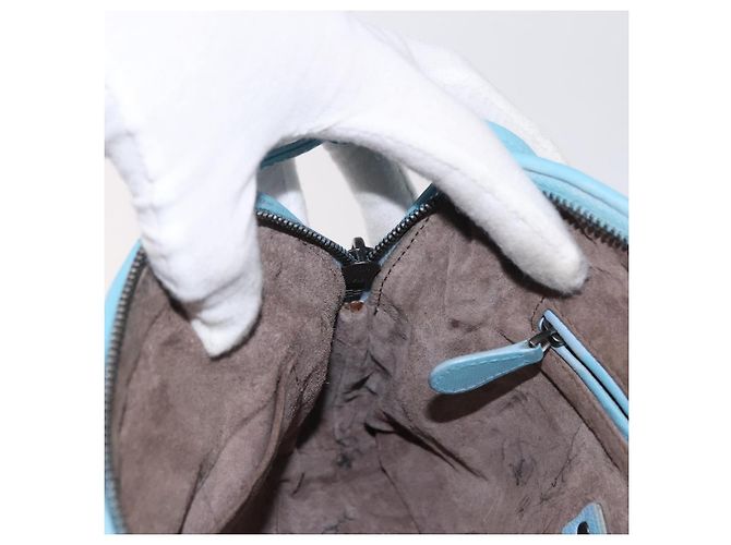BOTTEGA VENETA INTRECCIATO Shoulder Bag Leather Light Blue - vista 20