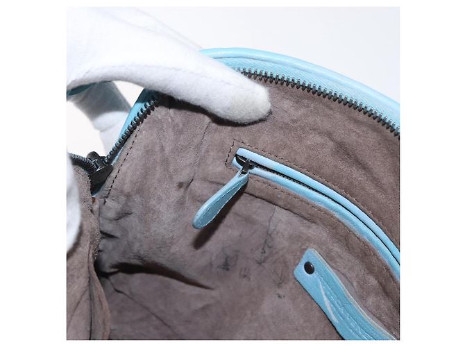 BOTTEGA VENETA INTRECCIATO Shoulder Bag Leather Light Blue - vista 21