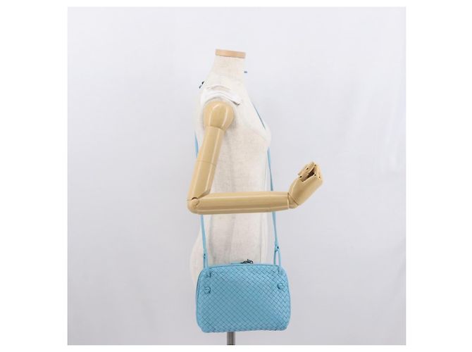 BOTTEGA VENETA INTRECCIATO Shoulder Bag Leather Light Blue - vista 23