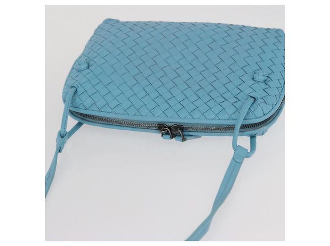 BOTTEGA VENETA INTRECCIATO Shoulder Bag Leather Light Blue - vista 6