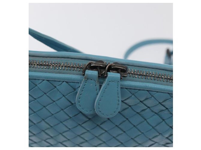 BOTTEGA VENETA INTRECCIATO Shoulder Bag Leather Light Blue - vista 9