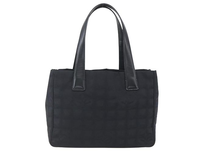 CHANEL New Travel Line Tote Bag Nylon Black Gold CC - vista 13