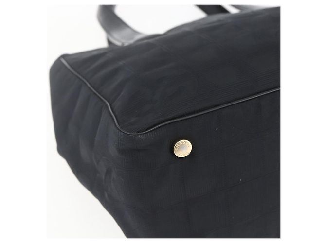 CHANEL New Travel Line Tote Bag Nylon Black Gold CC - vista 14