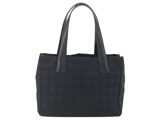 CHANEL New Travel Line Tote Bag Nylon Black Gold CC - vista 2