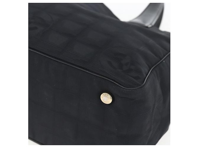 CHANEL New Travel Line Tote Bag Nylon Black Gold CC - vista 9