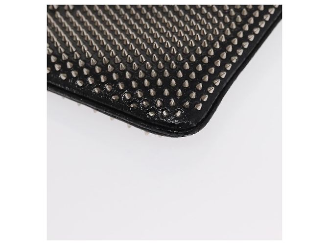 Christian Louboutin Chain Shoulder Bag Leather Black Silver - vista 14