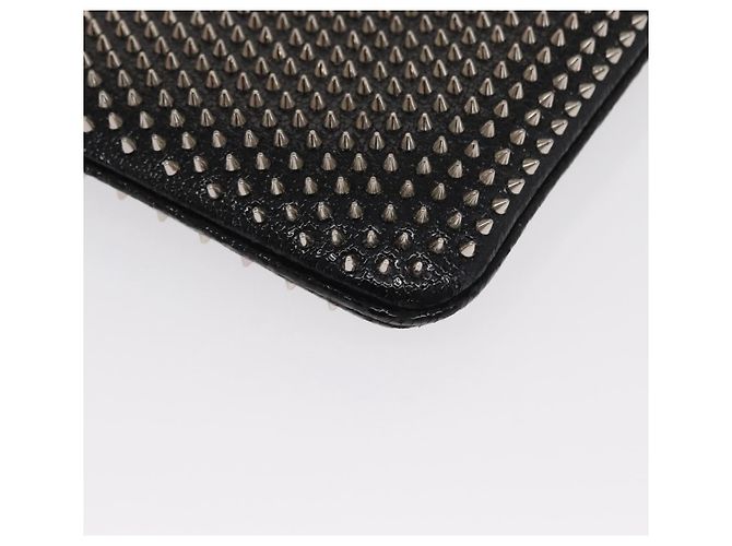 Christian Louboutin Chain Shoulder Bag Leather Black Silver - vista 16