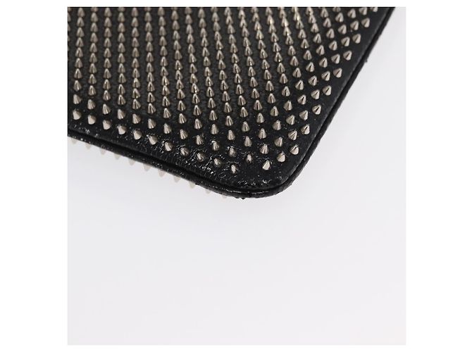 Christian Louboutin Chain Shoulder Bag Leather Black Silver - vista 9