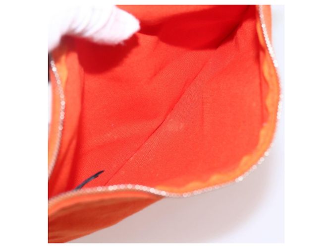 Hermès HERMES Sac De Plage Tote Bag Canvas Orange Silver - vista 20