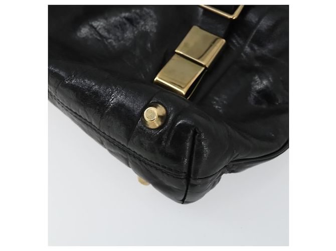 Chloé Chloe Victoria Handtasche Leder 2way Schwarz Gold - Ansicht 10
