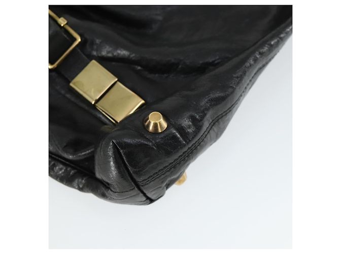 Chloé Chloe Victoria Handtasche Leder 2way Schwarz Gold - Ansicht 15