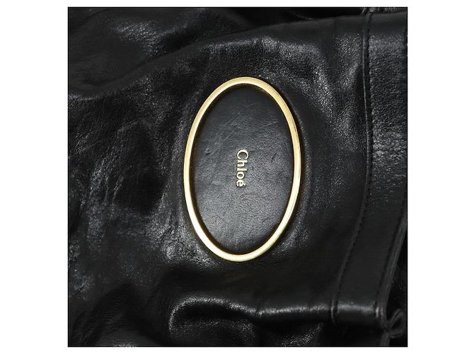 Chloé Chloe Victoria Handtasche Leder 2way Schwarz Gold - Ansicht 18
