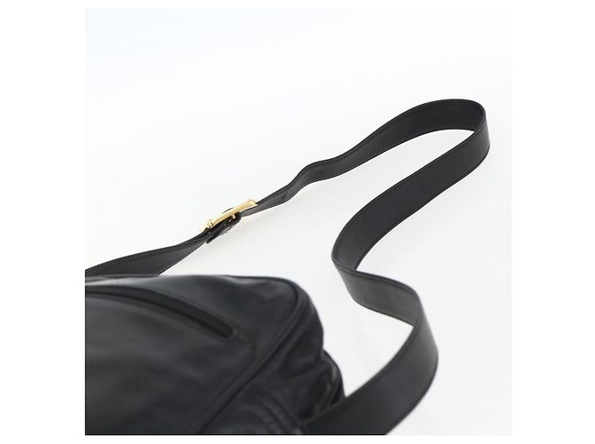 LOEWE Anagram Shoulder Bag Leather Black Gold - vista 14
