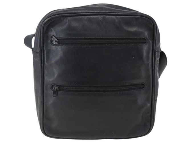 LOEWE Anagram Shoulder Bag Leather Black Gold - vista 2