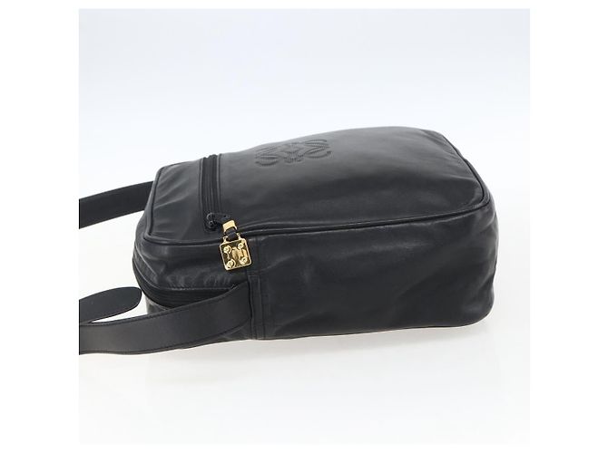 LOEWE Anagram Shoulder Bag Leather Black Gold - vista 3