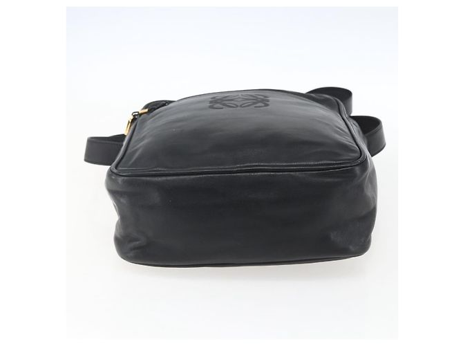 LOEWE Anagram Shoulder Bag Leather Black Gold - vista 5