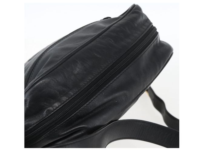 LOEWE Anagram Shoulder Bag Leather Black Gold - vista 6