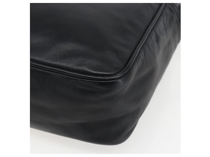 LOEWE Anagram Shoulder Bag Leather Black Gold - vista 8
