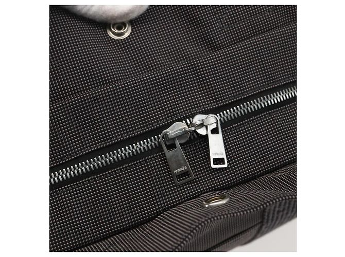 Hermès HERMES Her Line Tote MM Hand Bag Canvas Gray Silver - vista 17
