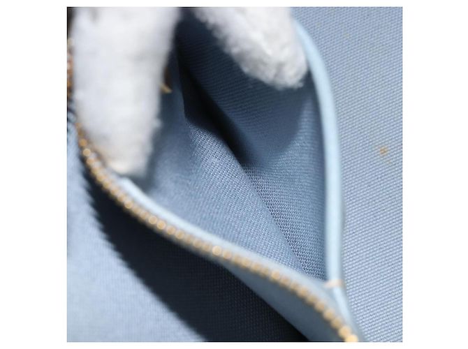 PRADA Canapa MM Hand Bag Canvas Light Blue Gold - vista 24
