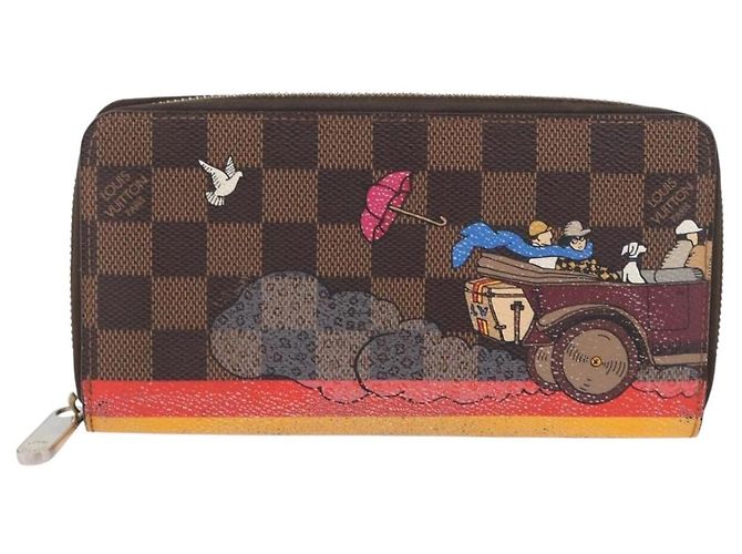 LOUIS VUITTON Damier Ebene Zippy Wallet 2015 Christmas Only N61240 - vista 13