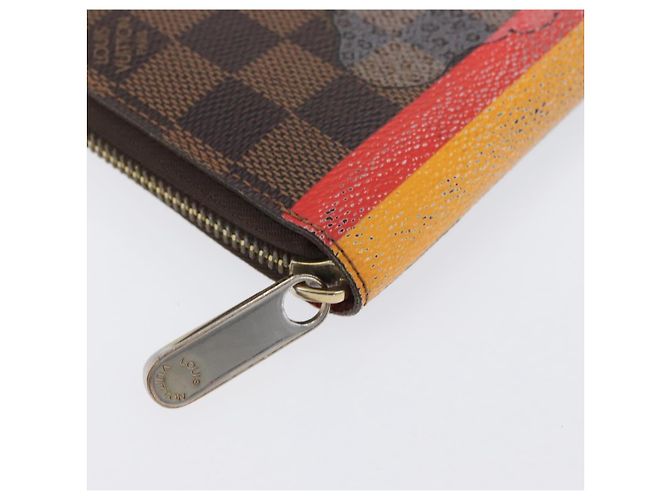 LOUIS VUITTON Damier Ebene Zippy Wallet 2015 Christmas Only N61240 - vista 14