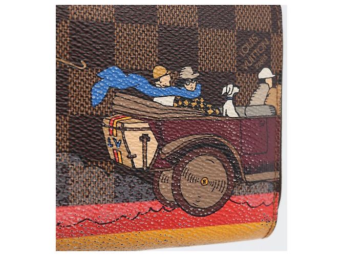 LOUIS VUITTON Damier Ebene Zippy Wallet 2015 Christmas Only N61240 - vista 17