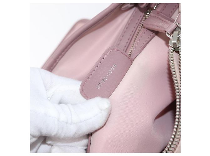 Christian Dior Canage Hand Bag Nylon Pink Silver - vista 11