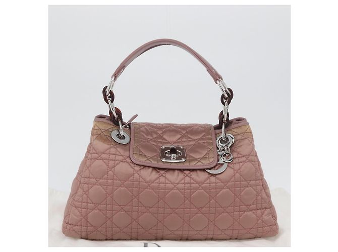 Christian Dior Canage Hand Bag Nylon Pink Silver - vista 12