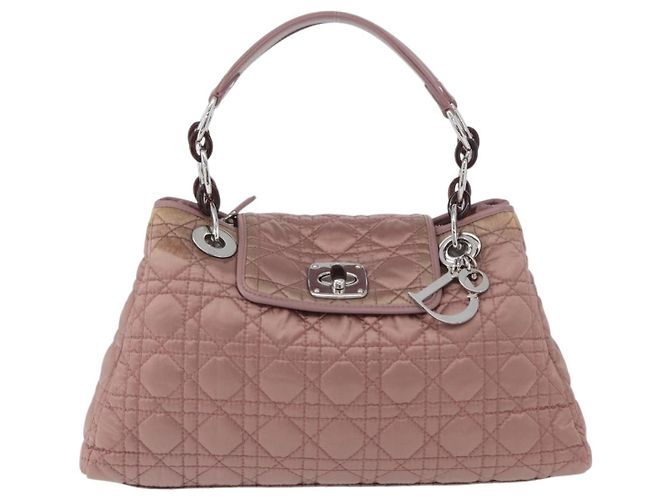 Christian Dior Canage Hand Bag Nylon Pink Silver - vista 13