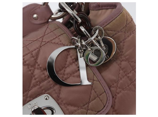 Christian Dior Canage Hand Bag Nylon Pink Silver - vista 18