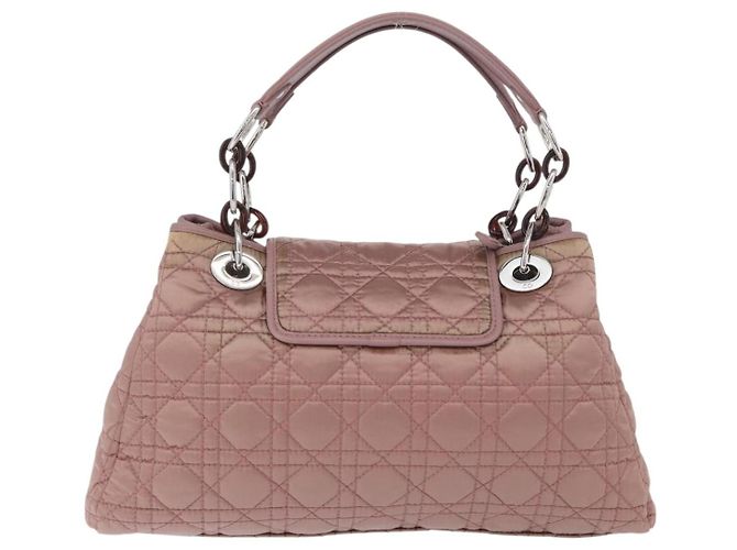 Christian Dior Canage Hand Bag Nylon Pink Silver - vista 2