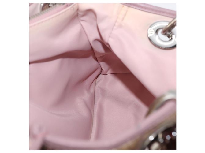 Christian Dior Canage Hand Bag Nylon Pink Silver - vista 24