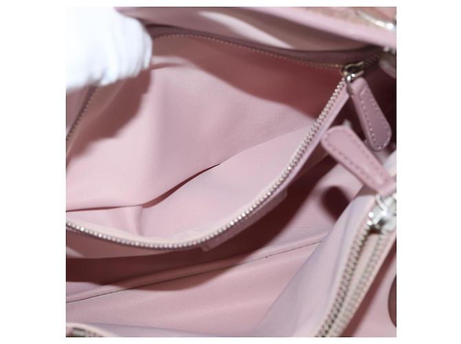 Christian Dior Canage Hand Bag Nylon Pink Silver - vista 29