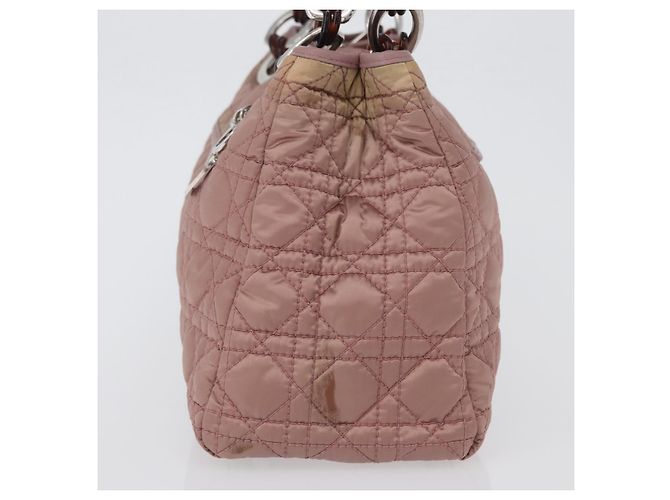 Christian Dior Canage Hand Bag Nylon Pink Silver - vista 3