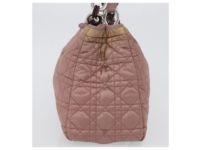 Christian Dior Canage Hand Bag Nylon Pink Silver - vista 5