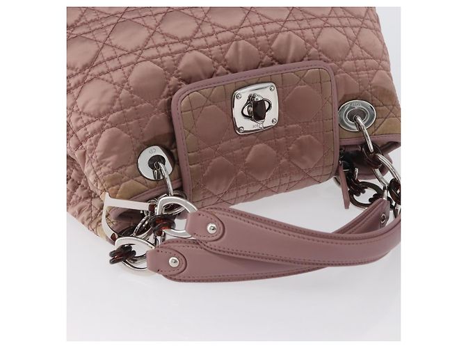 Christian Dior Canage Hand Bag Nylon Pink Silver - vista 7